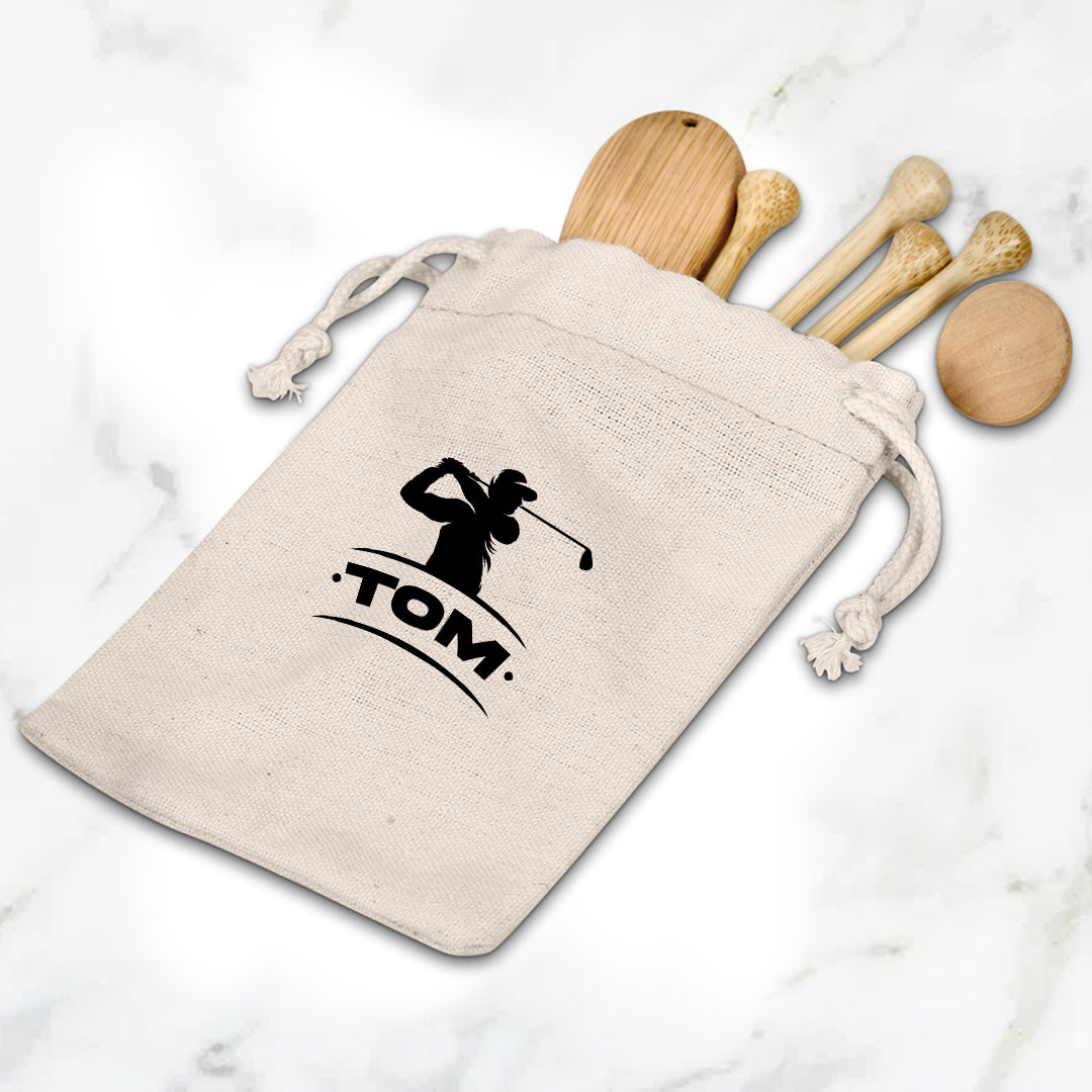 Personalised Golf Accessories Set - Golfer art + Name