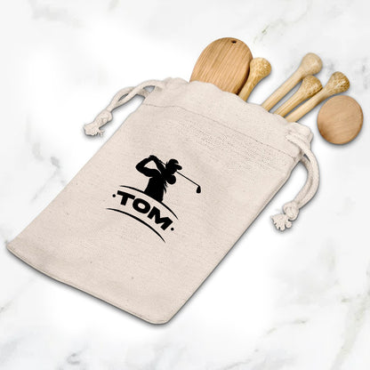 Personalised Golf Accessories Set - Golfer art + Name