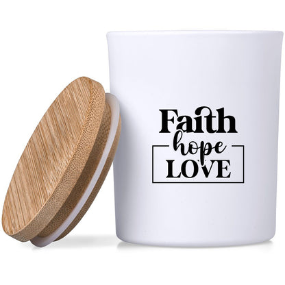 Personalised Graceful Flow Scented Candle Faith Hope Love
