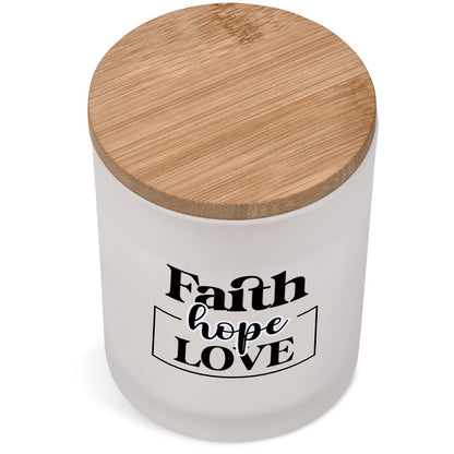 Personalised Graceful Flow Scented Candle Faith Hope Love