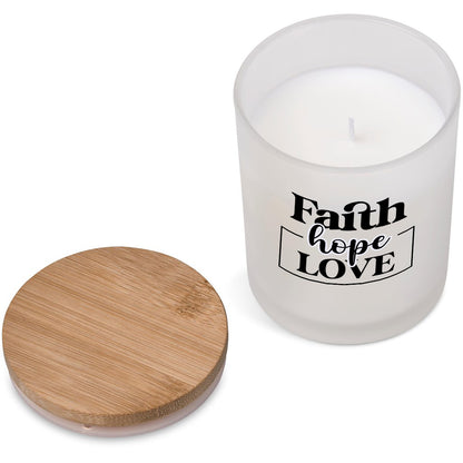Personalised Graceful Flow Scented Candle Faith Hope Love