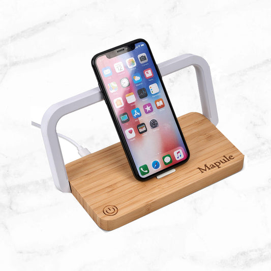 EcoGlow Bamboo Wireless Charger and Night Light