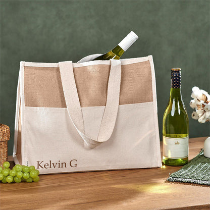 Okiyo Zetsuen Jute & Cotton 30-Can Cooler - Name and Initial