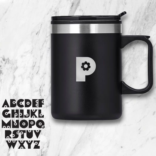 Enduro Stainless Steel & Plastic Double-Wall Mug - Initial