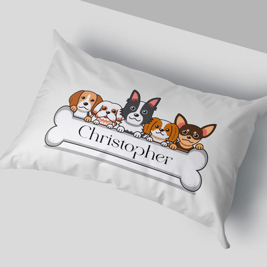 Personalised Puppy Pillowcase