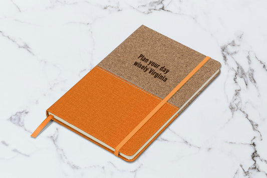 MindCraft A5 Hard Cover Notebook - Message + Name - Message + Name