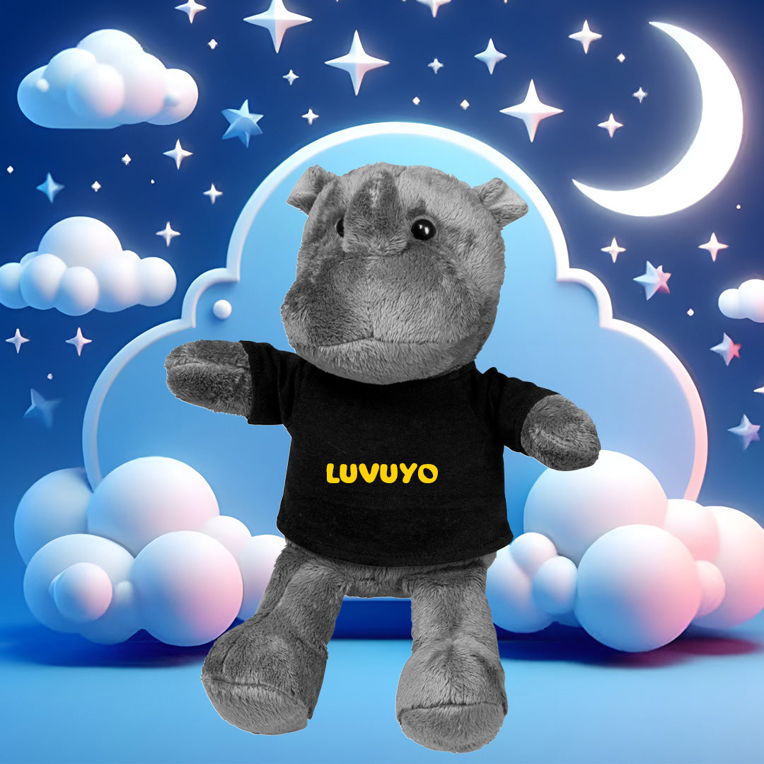 Rhino Plush Toy - Yellow Name