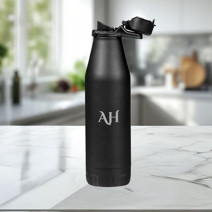 HydraVault Stainless Steel Vacuum Water Bottle - 500ml Initials