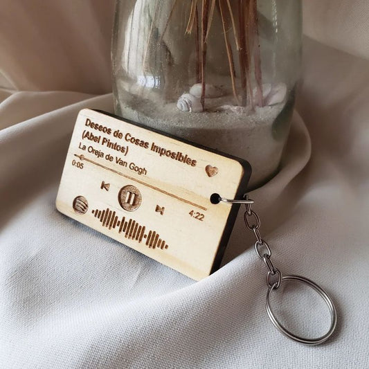 Wooden Spotify Keyring - Song ONLY