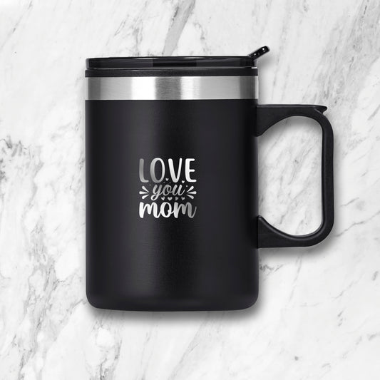 Enduro Stainless Steel & Plastic Double-Wall Mug - Love you Mom