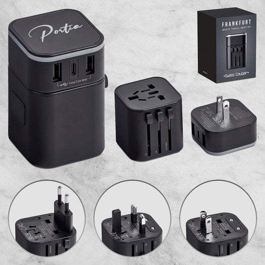 Personalised Geneva Pro Travel Adaptor
