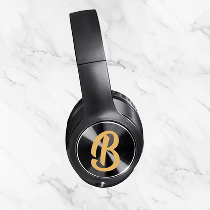 Swiss Cougar Stuttgart Active Noise-Cancelling Bluetooth Headphones - Gold Initial