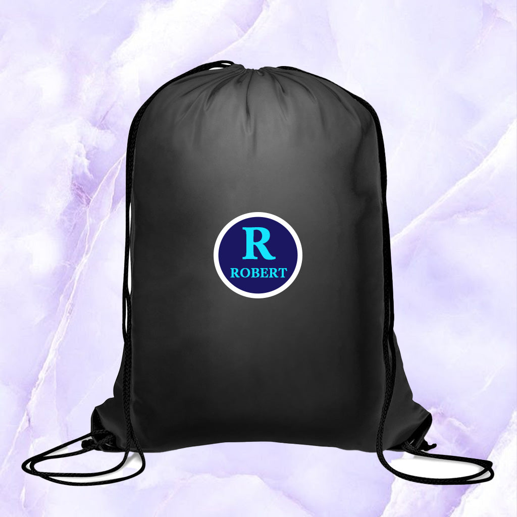 SkyTag Drawstring Bag Initial + Name (Blue)