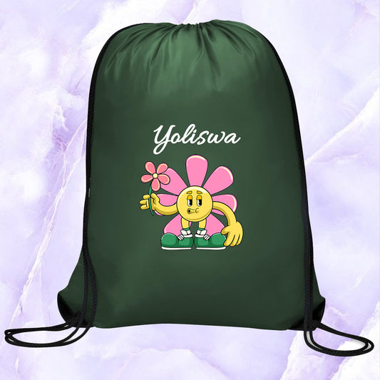Flower Buddy Drawstring Bag