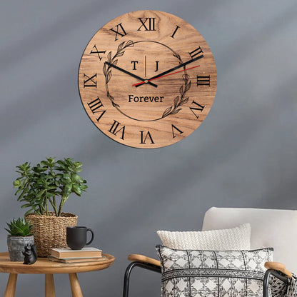 Personalised Wall Clock - Initials ONLY