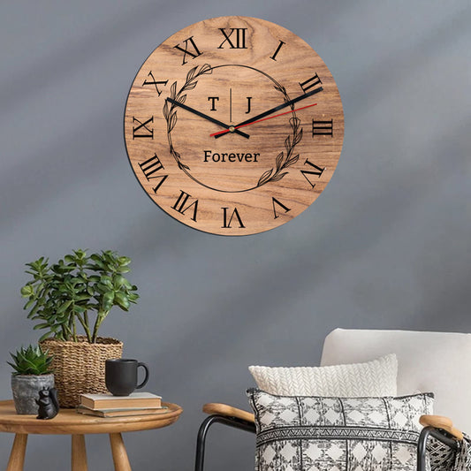 Personalised Wall Clock - Initials ONLY