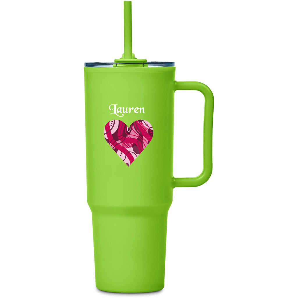 Personalised Heart TempLock Double-Wall Mug