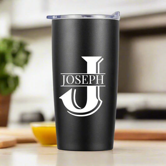 Travel Mugs Engraving Initial & Name
