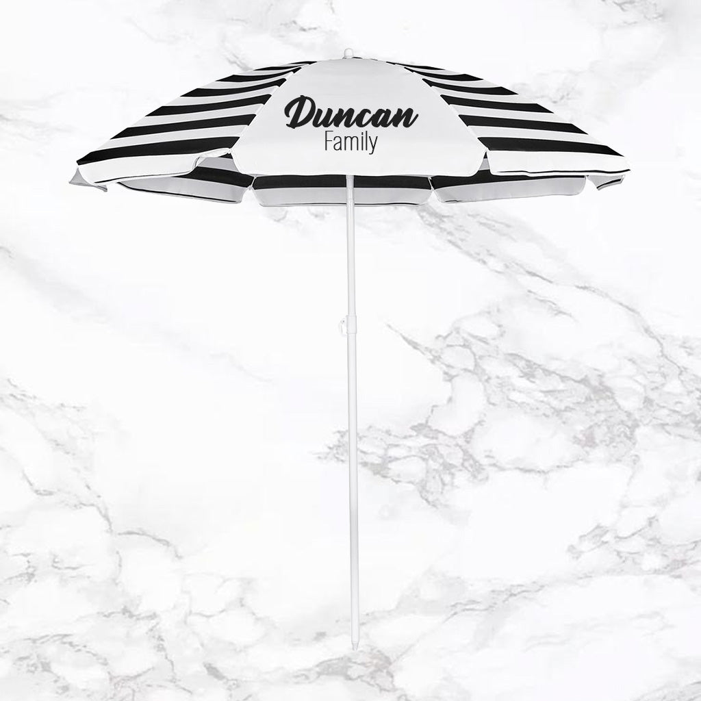Striped Coastal Beach Umbrella