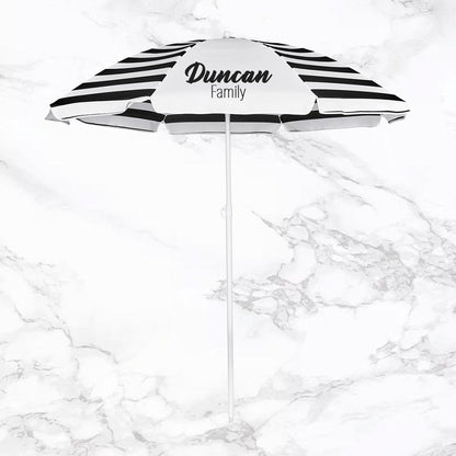 Striped Coastal Beach Umbrella