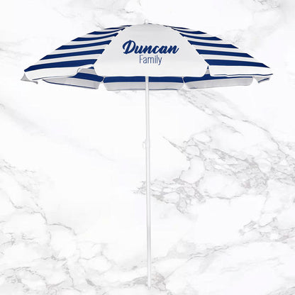 Striped Coastal Beach Umbrella