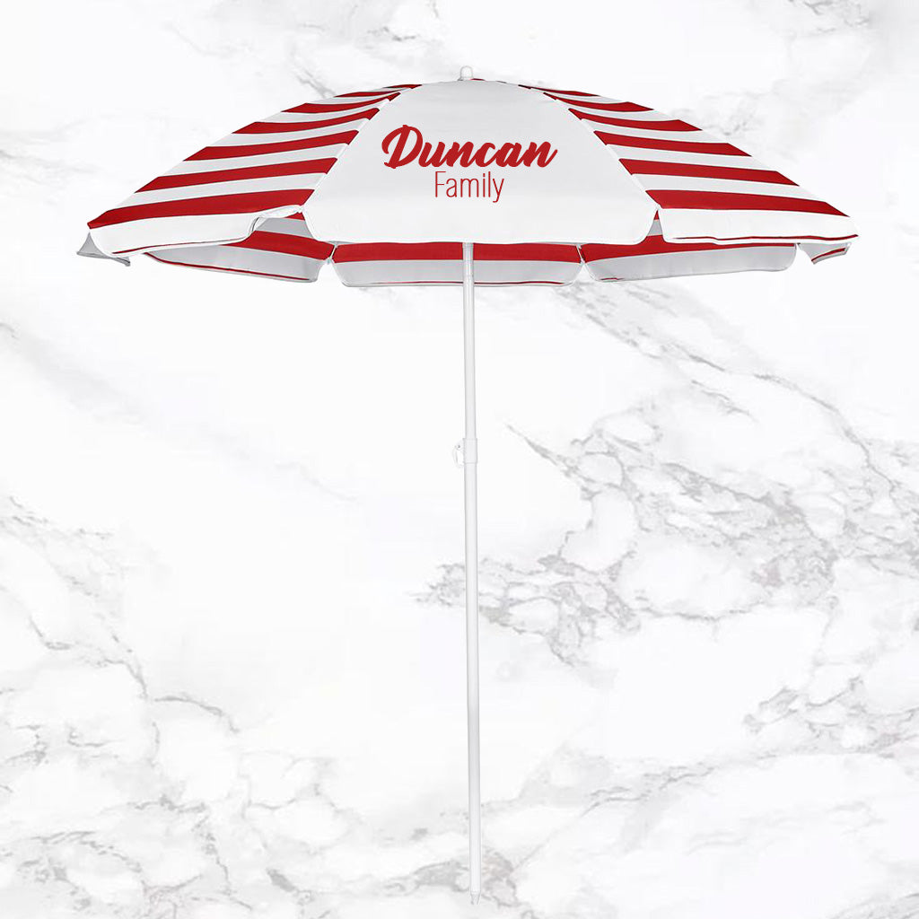 Striped Coastal Beach Umbrella