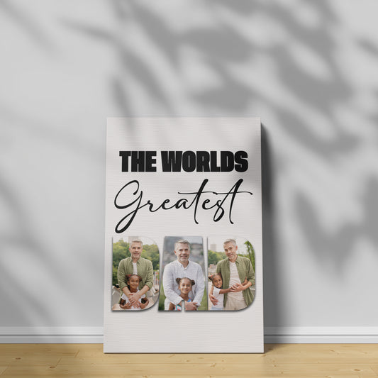 Personalised Dad Canvas - A3